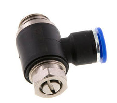 Flow Control Silencer Meter-Out Elbow 10 mm - G3/8'' Brass/PA 66 Slotted Screw