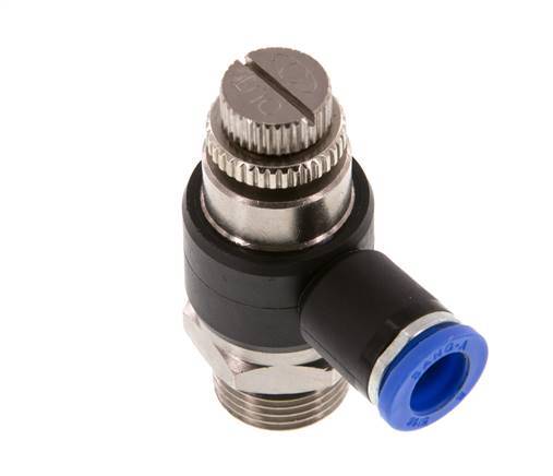 Flow Control Silencer Meter-Out Elbow 8 mm - G3/8'' Brass/PA 66