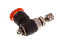 Flow Control Silencer Meter-In Elbow 6 mm - M5 Brass/PBT