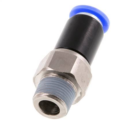 10mm & R3/8'' Swivel Joint Push-In-Male Threads Nickel-Plated Brass/PBT NBR Rotatable