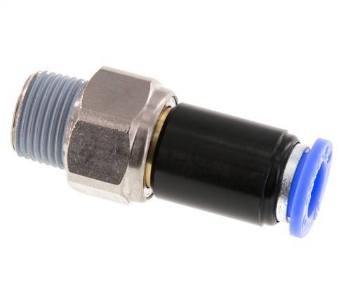 10mm & R3/8'' Swivel Joint Push-In-Male Threads Nickel-Plated Brass/PBT NBR Rotatable