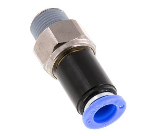 10mm & R3/8'' Swivel Joint Push-In-Male Threads Nickel-Plated Brass/PBT NBR Rotatable