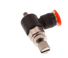 Flow Control Silencer Meter-In Elbow 4 mm - M3 Brass/PBT