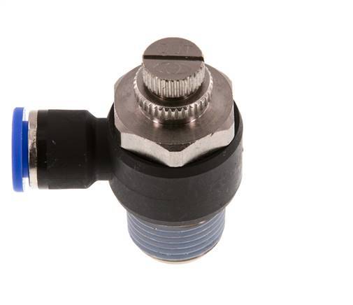 Flow Control Silencer Meter-Out Elbow 10 mm - R1/2'' Brass/PA 66