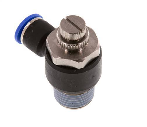 Flow Control Silencer Meter-Out Elbow 10 mm - R1/2'' Brass/PA 66