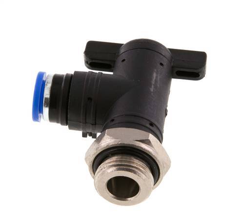2-Way Elbow Ball Valve 8 mm - G3/8'' Plastic/Brass