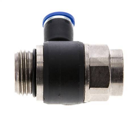 Flow Control Silencer Meter-Out Elbow 8 mm - G1/2'' Brass/PA 66 Slotted Screw