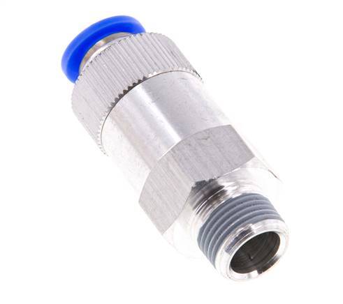 Push-In Check Valve 10mm & R3/8'' Male Aluminum 0.2-10bar (3-145psi) Hose-Thread