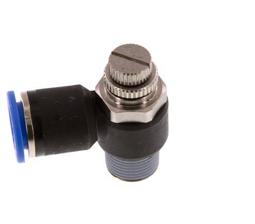 Flow Control Silencer Meter-Out Elbow 12 mm - R3/8'' Brass/PA 66