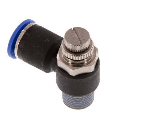 Flow Control Silencer Meter-Out Elbow 12 mm - R3/8'' Brass/PA 66