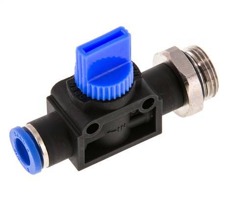 3/2-Way Shut-Off Hand Valve 8 mm - G3/8'' Plastic/Brass Tube-side venting