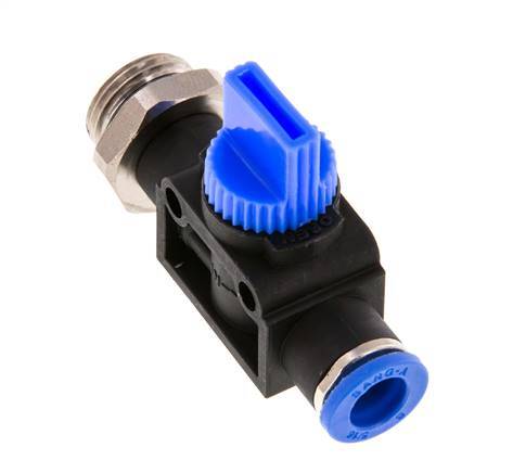 3/2-Way Shut-Off Hand Valve 8 mm - G3/8'' Plastic/Brass Tube-side venting