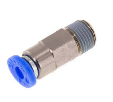 Push-In Fitting 4mm & R1/8'' Male Auto Shut-Off Brass/PBT 0-10bar (0-145psi) [2 Pieces]