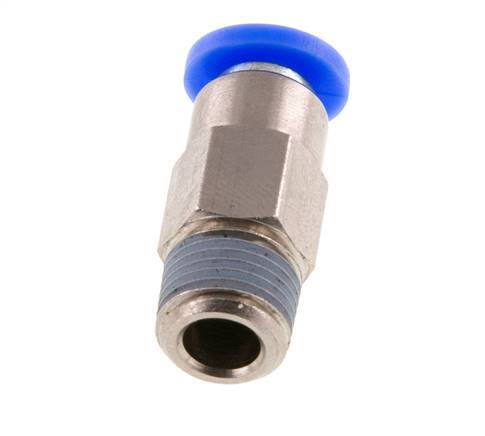 Push-In Fitting 4mm & R1/8'' Male Auto Shut-Off Brass/PBT 0-10bar (0-145psi) [2 Pieces]