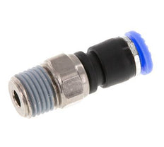 6mm & R1/4'' Swivel Joint Push-In-Male Threads Nickel-Plated Brass/PBT NBR Rotatable