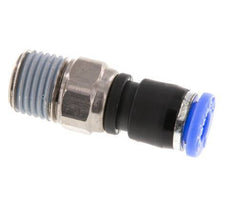 6mm & R1/4'' Swivel Joint Push-In-Male Threads Nickel-Plated Brass/PBT NBR Rotatable