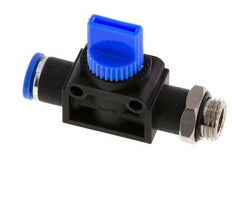 3/2-Way Shut-Off Hand Valve 8 mm - G1/4'' Plastic/Brass Tube-side venting