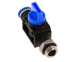 3/2-Way Shut-Off Hand Valve 8 mm - G1/4'' Plastic/Brass Tube-side venting