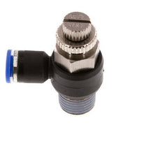 Flow Control Silencer Meter-Out Elbow 6 mm - R1/4'' Brass/PA 66