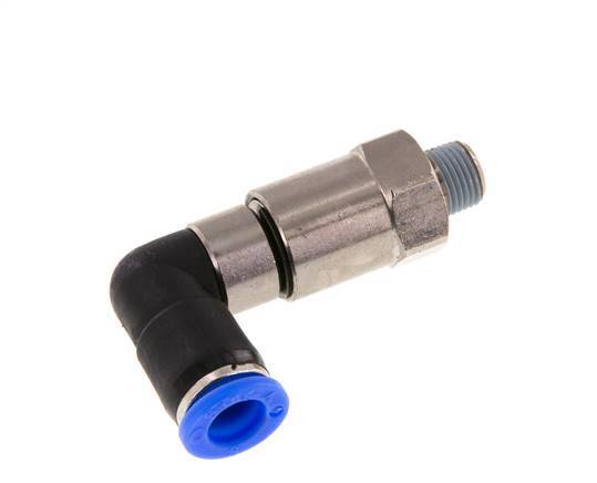 8mm & R1/8'' Elbow Quick Swivel Joint Push-In-Male Threads Nickel-Plat ...