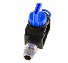 3/2-Way Shut-Off Hand Valve 6 mm - R1/8'' Plastic/Brass Tube-side venting