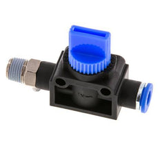 3/2-Way Shut-Off Hand Valve 6 mm - R1/8'' Plastic/Brass Tube-side venting