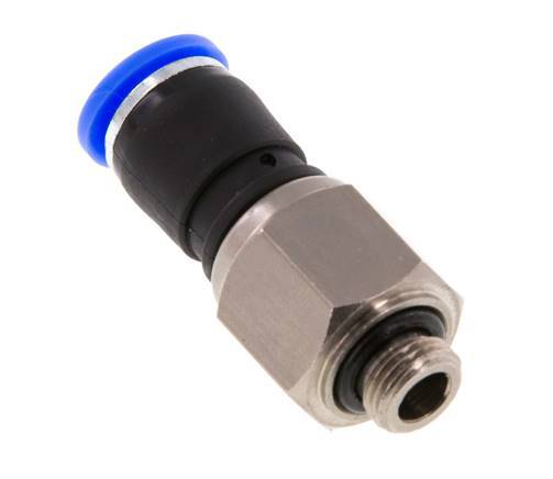 8mm & G1/8'' Swivel Joint Push-In-Male Threads Nickel-Plated Brass/PBT NBR Rotatable