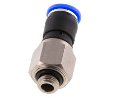 8mm & G1/8'' Swivel Joint Push-In-Male Threads Nickel-Plated Brass/PBT NBR Rotatable