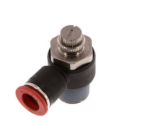 Flow Control Silencer Meter-In Elbow 12 mm - R1/2'' Brass/PA 66
