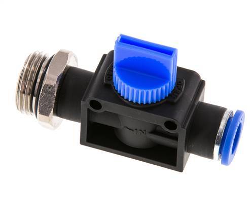 3/2-Way Shut-Off Hand Valve 10 mm - R3/8'' Plastic/Brass Thread-side venting