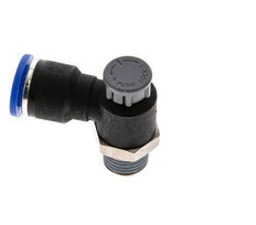 Flow Control Valve Meter-Out Elbow 10 mm - R1/4'' Brass/PA 66 Locknut