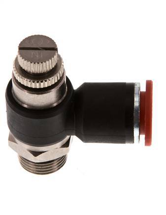 Flow Control Silencer Meter-In Elbow 12 mm - G3/8'' Brass/PA 66