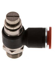 Flow Control Silencer Meter-In Elbow 12 mm - G3/8'' Brass/PA 66