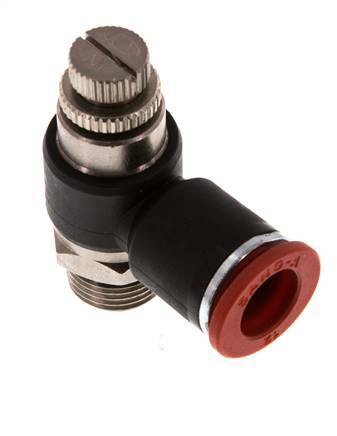 Flow Control Silencer Meter-In Elbow 12 mm - G3/8'' Brass/PA 66