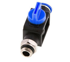3/2-Way Shut-Off Hand Valve 10 mm - G1/4'' Plastic/Brass Tube-side venting