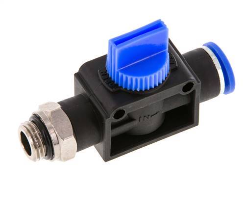 3/2-Way Shut-Off Hand Valve 10 mm - G1/4'' Plastic/Brass Tube-side venting