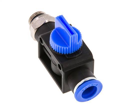 3/2-Way Shut-Off Hand Valve 10 mm - G1/4'' Plastic/Brass Tube-side venting