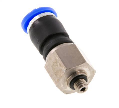 6mm & M5 Swivel Joint Push-In-Male Threads Nickel-Plated Brass/PBT NBR Rotatable