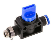 3/2-Way Shut-Off Hand Valve 6 mm - G1/8'' Plastic/Brass Tube-side venting