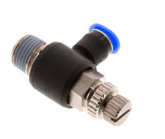 Flow Control Silencer Meter-Out Elbow 4 mm - R1/8'' Brass/PBT