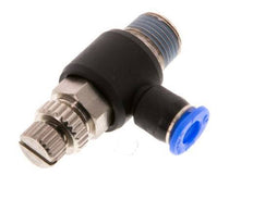 Flow Control Silencer Meter-Out Elbow 4 mm - R1/8'' Brass/PBT