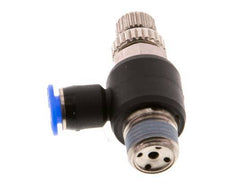 Flow Control Silencer Meter-Out Elbow 4 mm - R1/8'' Brass/PBT