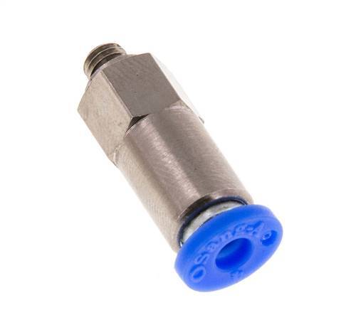 Push-In Check Valve 4mm & M5 Male Brass/PBT 0.2-10bar (3-145psi) Hose-Thread