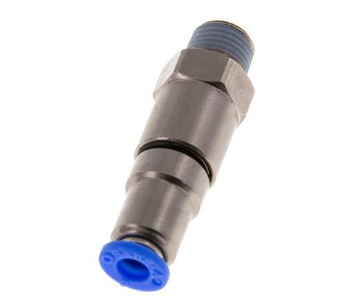 6mm & R1/4'' Quick Swivel Joint Push-In-Male Threads Nickel-Plated Brass/PBT NBR Rotatable
