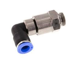10mm & G3/8'' Elbow Quick Swivel Joint Push-In-Male Threads Nickel-Plated Brass/PBT NBR Rotatable
