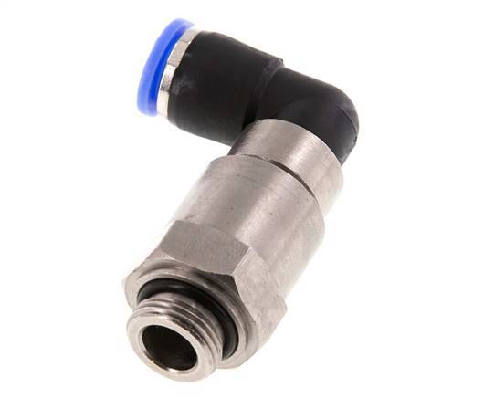 10mm & G3/8'' Elbow Quick Swivel Joint Push-In-Male Threads Nickel-Plated Brass/PBT NBR Rotatable