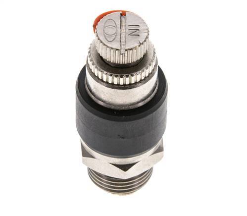 Flow Control Silencer Meter-In Elbow 6 mm - G3/8'' Brass/PA 66