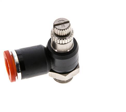 Flow Control Silencer Meter-In Elbow 8 mm - G1/8'' Brass/PA 66