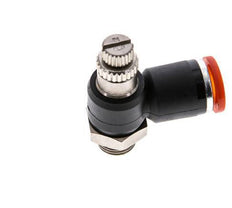 Flow Control Silencer Meter-In Elbow 8 mm - G1/8'' Brass/PA 66