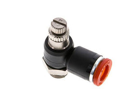 Flow Control Silencer Meter-In Elbow 8 mm - G1/8'' Brass/PA 66